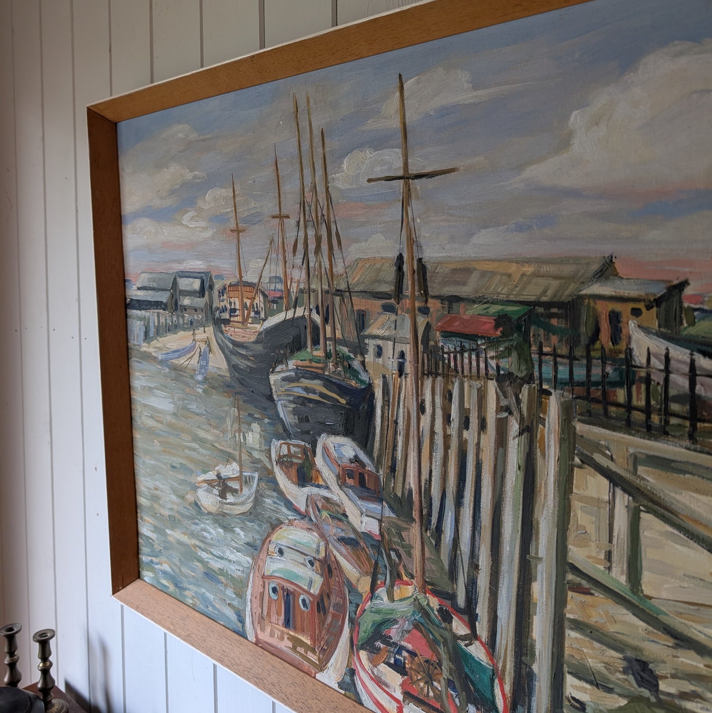 Mid Century Oil Painting "Low Tide"