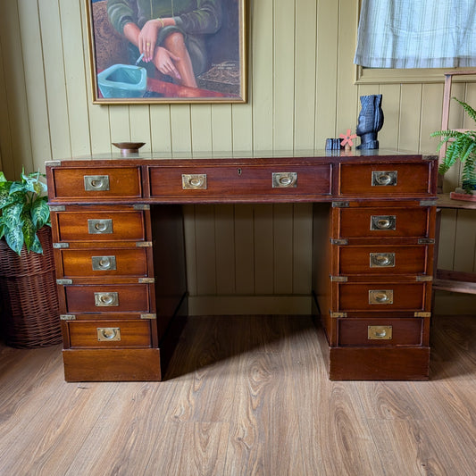 Vintage Campaign Style Desk