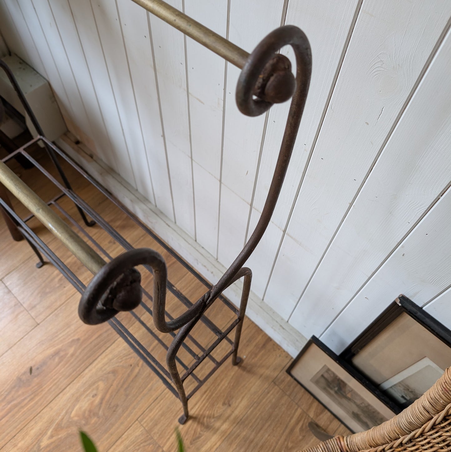 Antique Towel Rail with Shelves