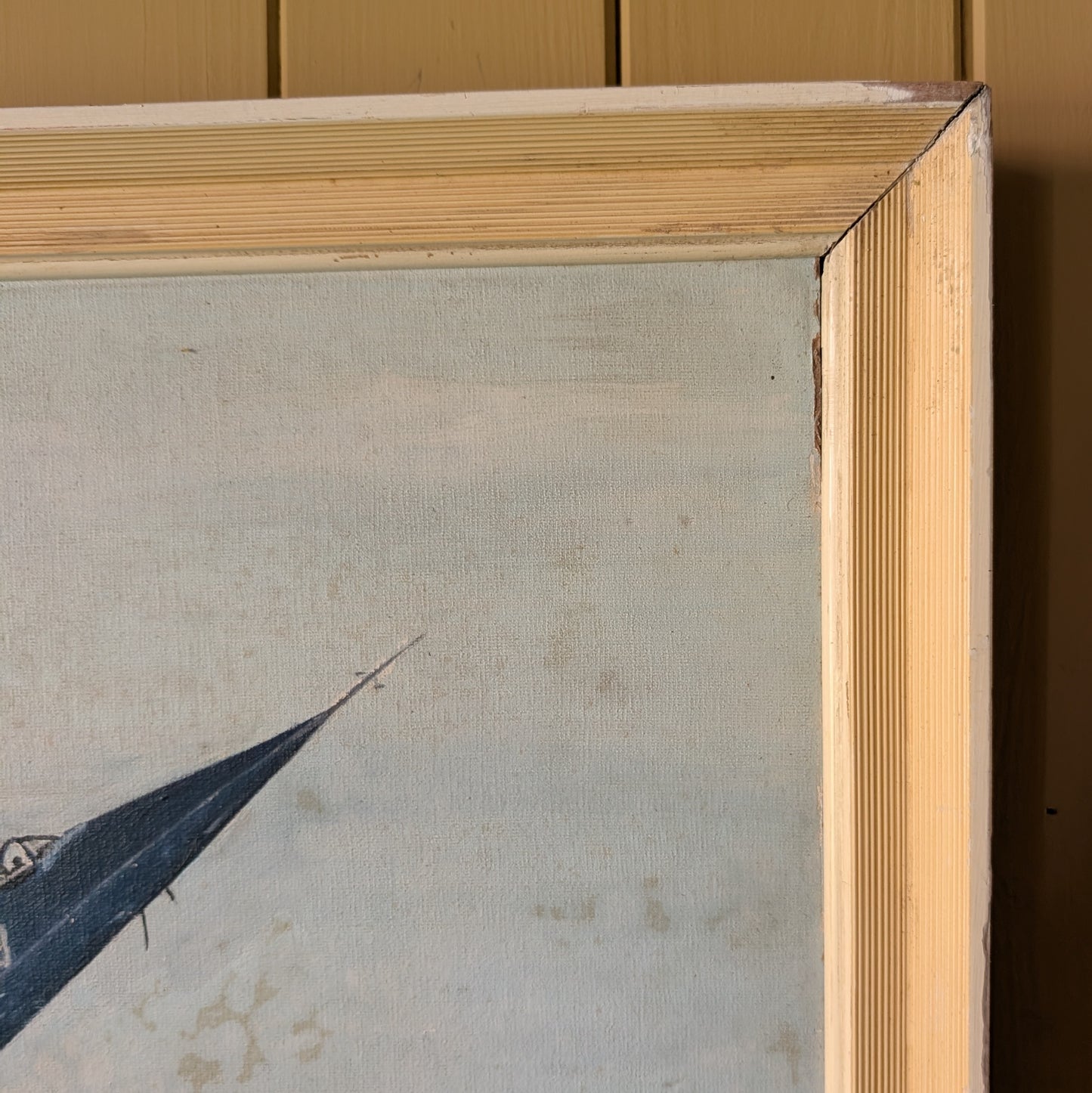 "Supersonic Horizon" Mid-Century Military Jet Oil Painting