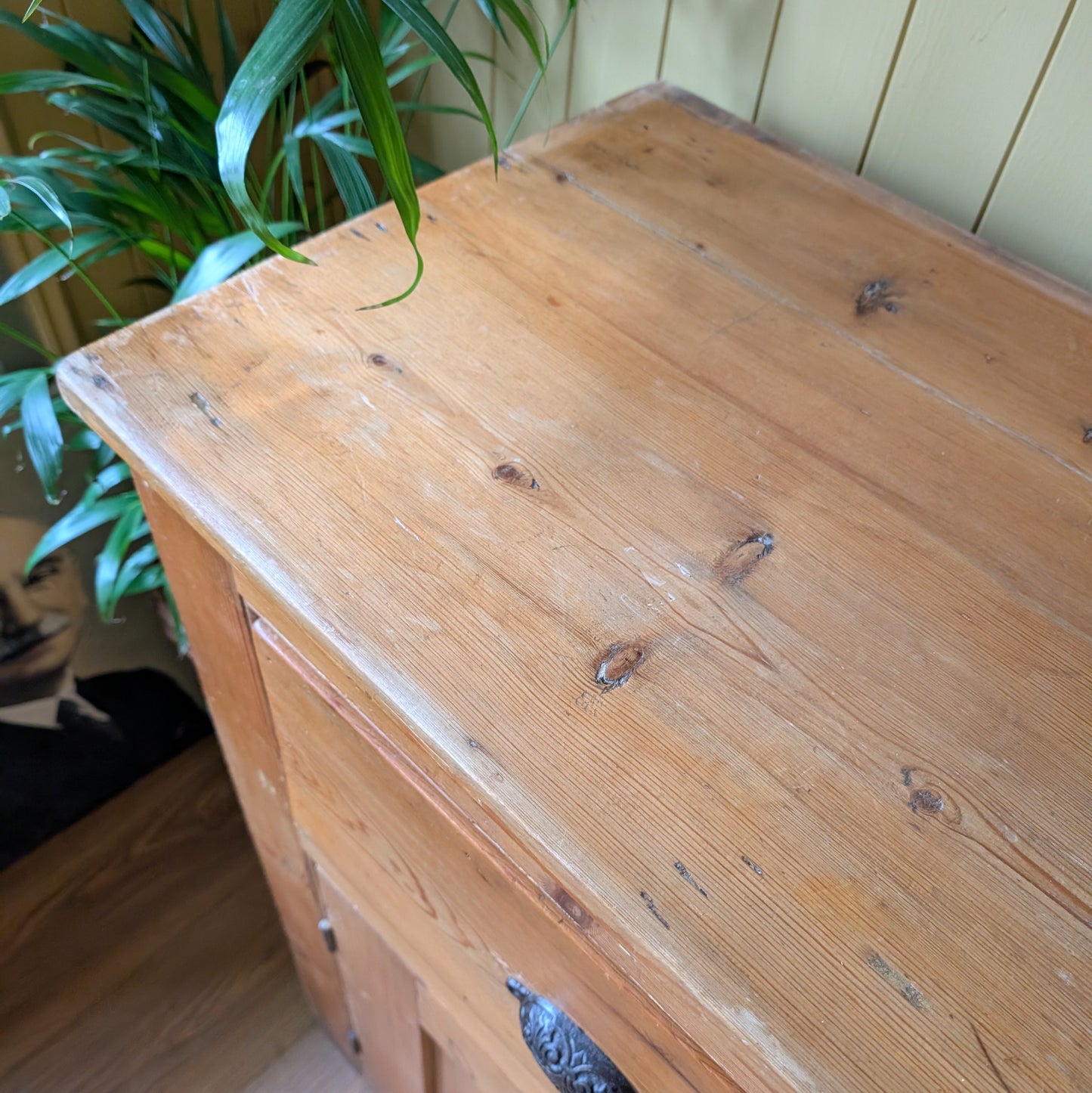 Victorian Pine Cupboard with Drawers