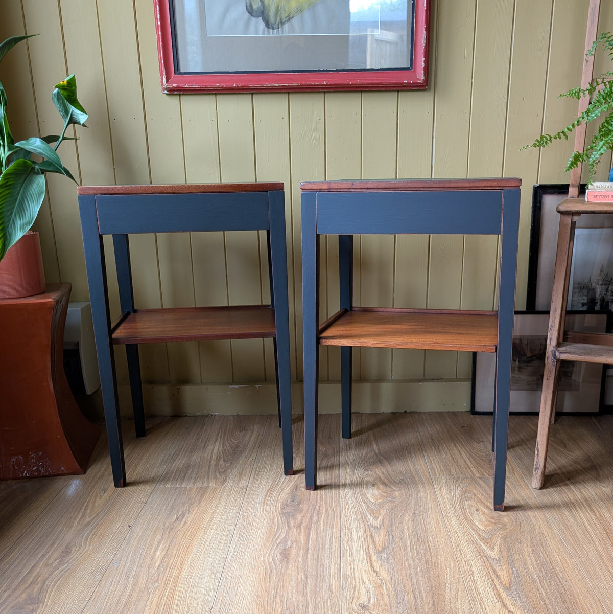 Painted Mid Century Bedside Tables
