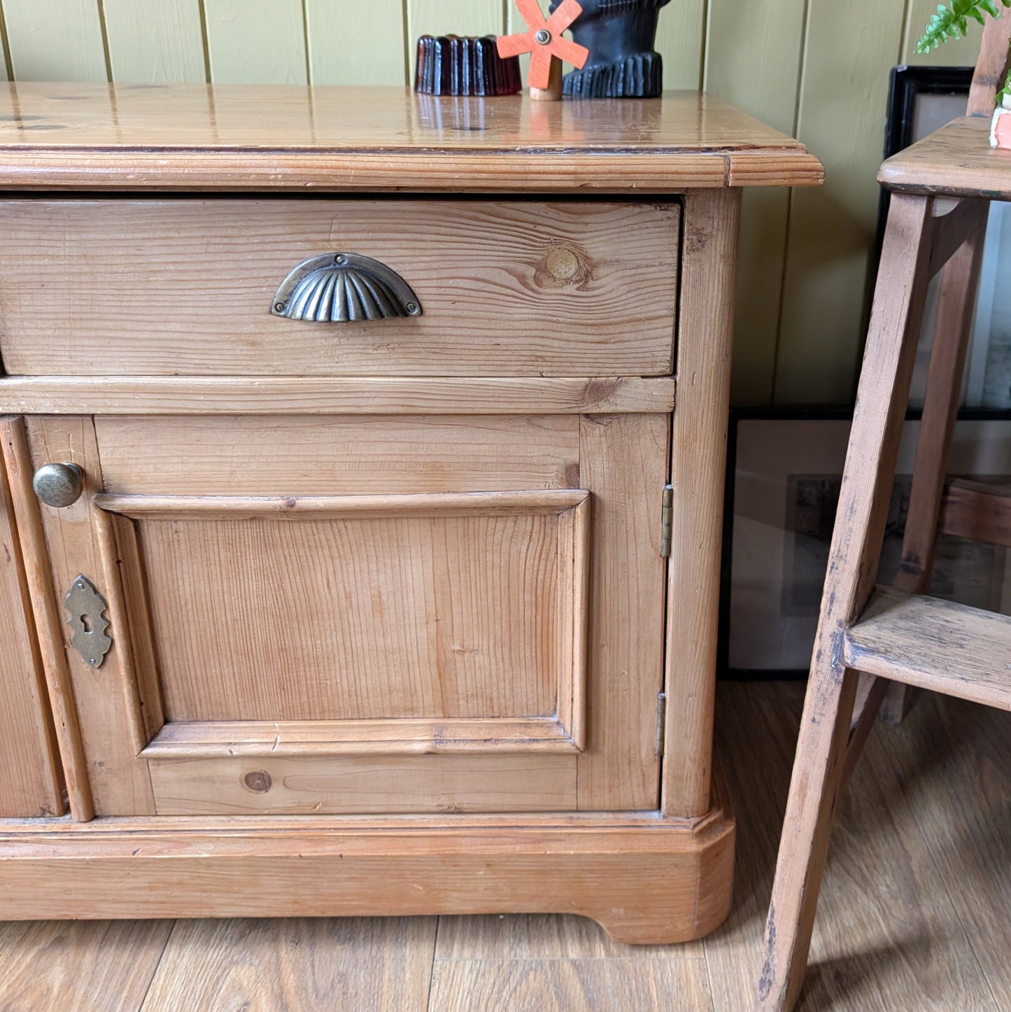 Low Victorian Pine Cupboard