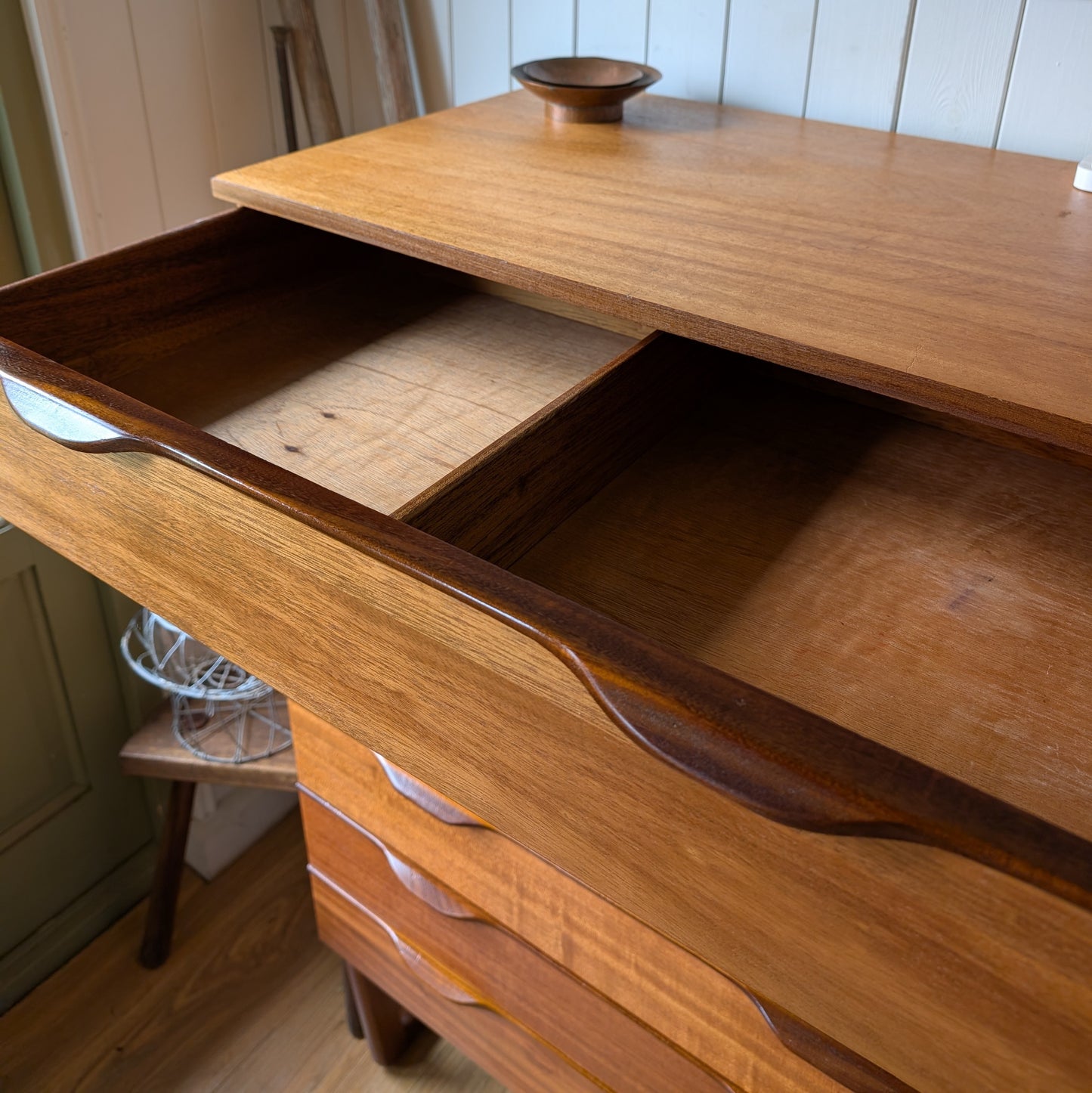 Tall Mid Century Chest of Drawers by Europa