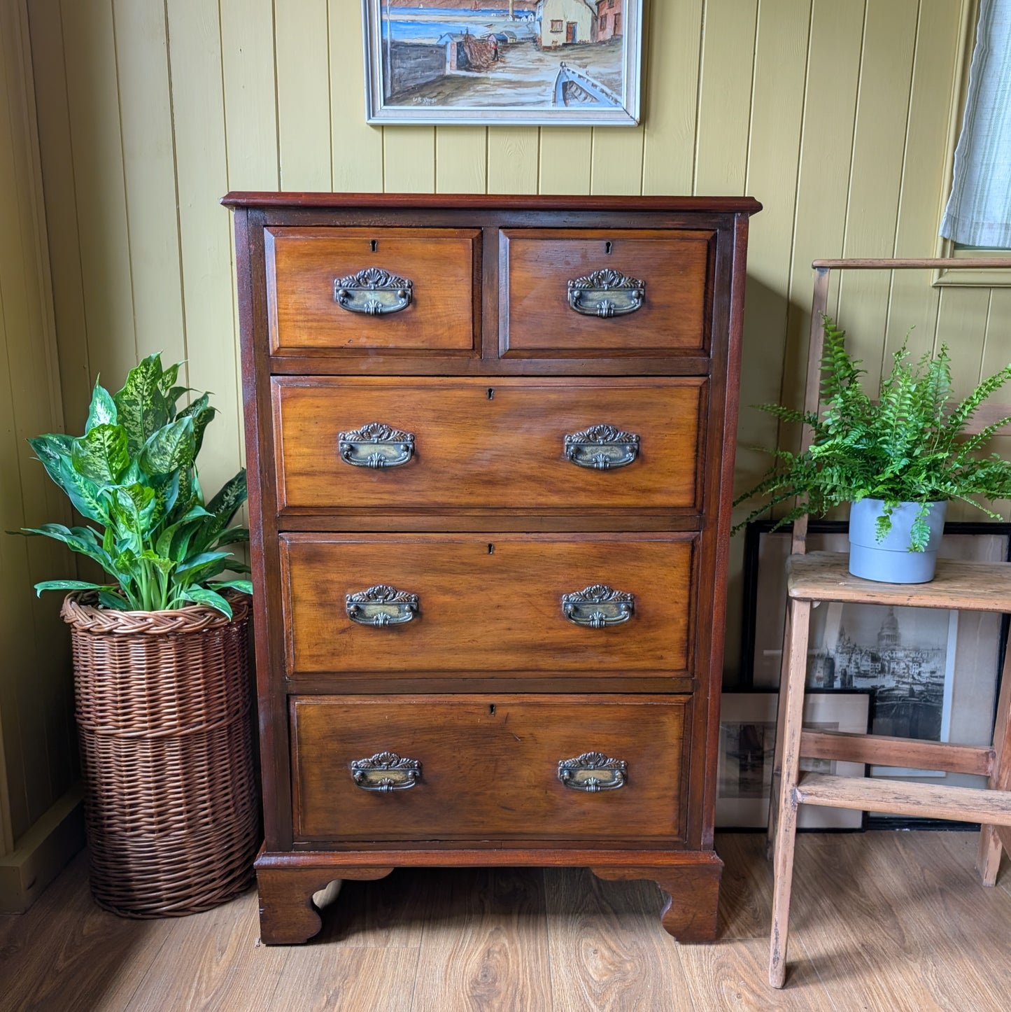 Narrow Antique Chest of Drawers