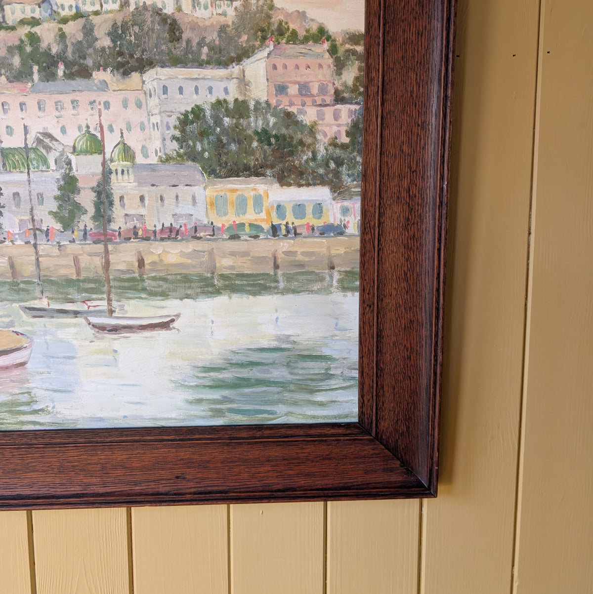 Vintage Oil Painting "Anchored in the Calm"