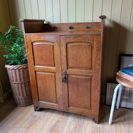 Arts and Crafts Oak Shoe Cupboard