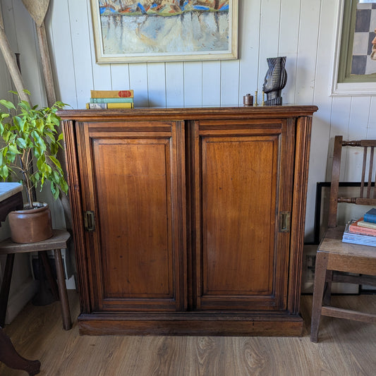 Victorian Cupboard with Sliding Doors