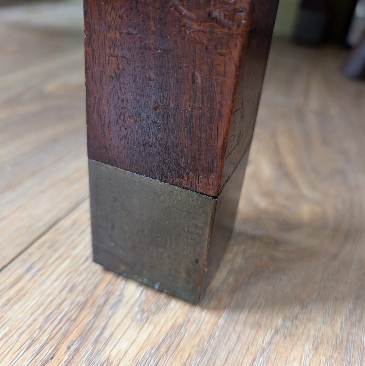 Mid Century Campaign Style Coffee Table/Chess Table