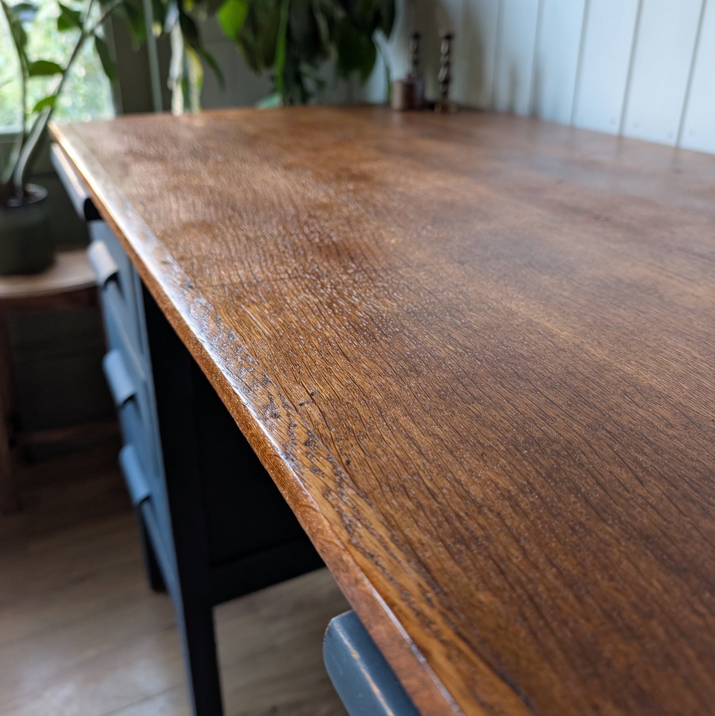 Painted Antique Oak Desk
