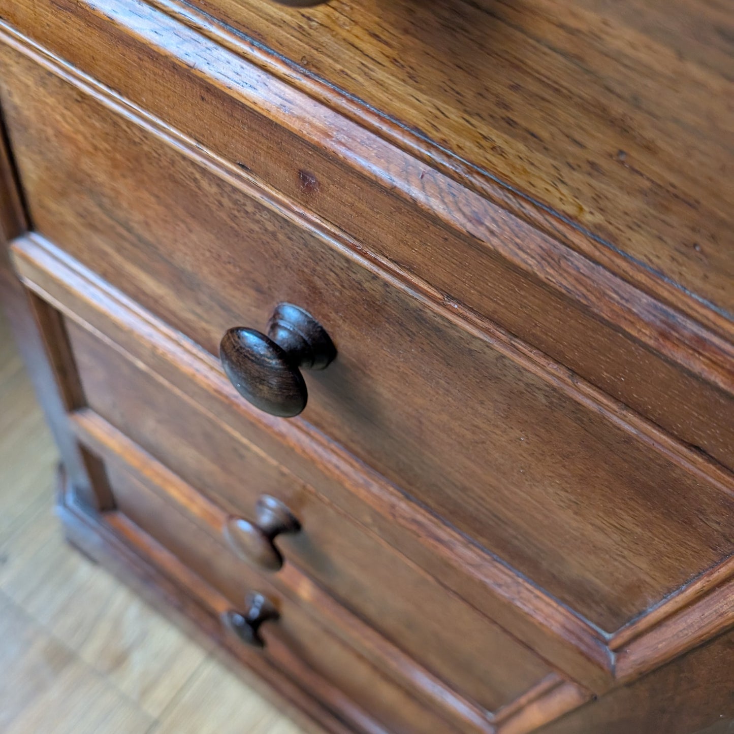 French Marble Top Pot Cupboard with Drawers