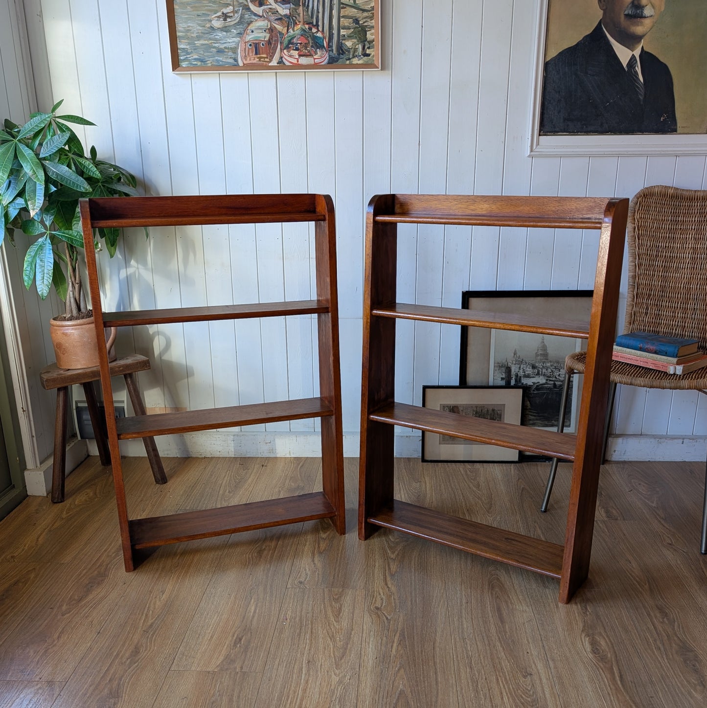 Pair of Small Mid Century Wardrobes