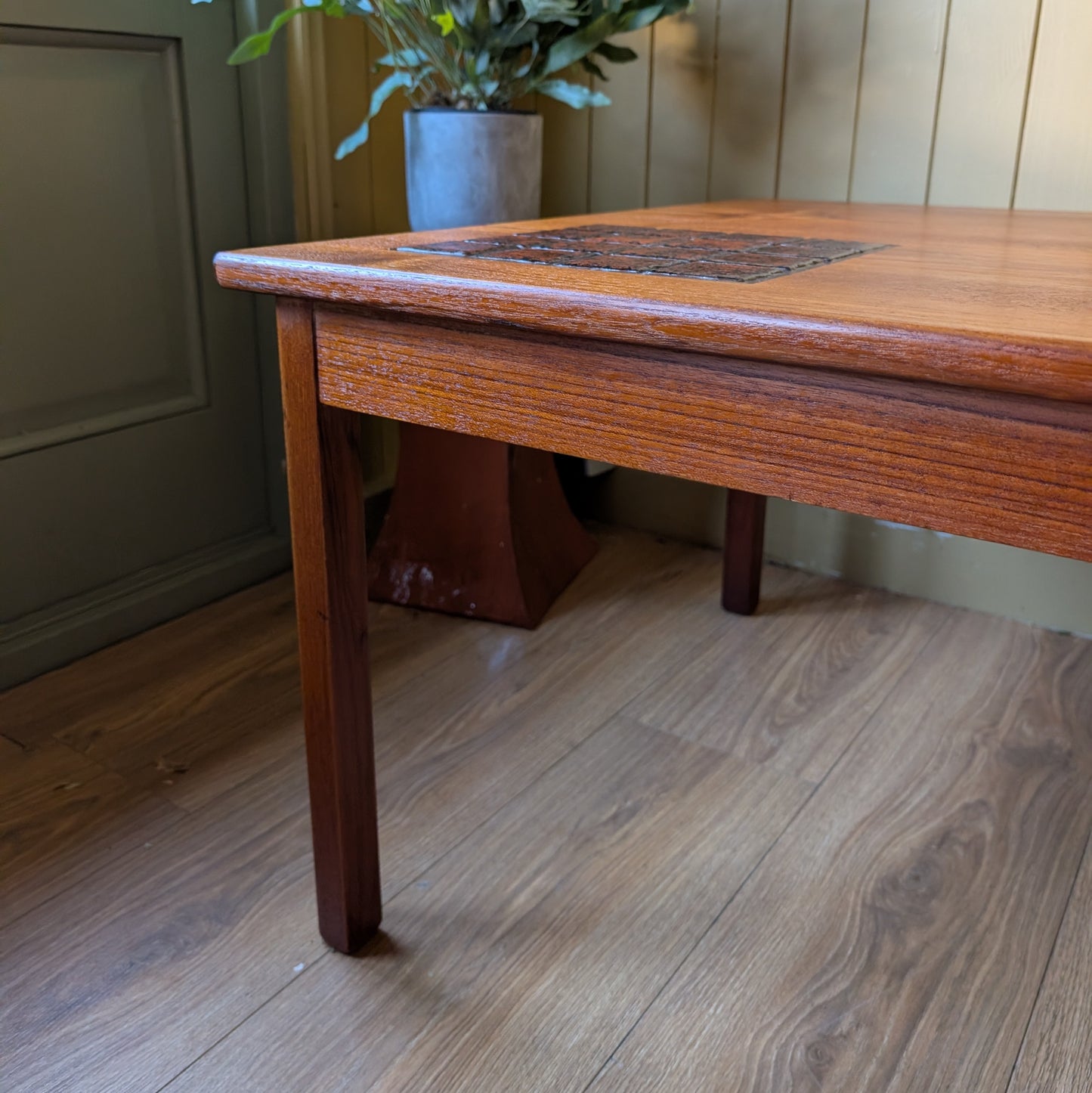 Mid Century Coffee Table with Tiled Insert