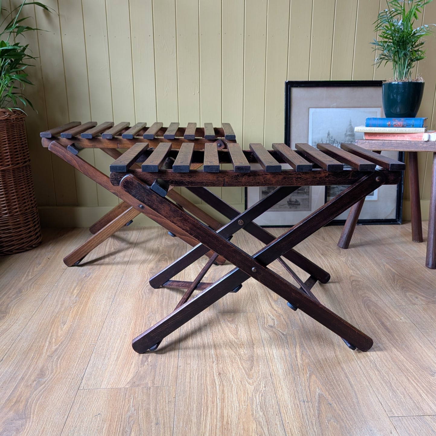 Pair of Antique Folding Luggage Stands