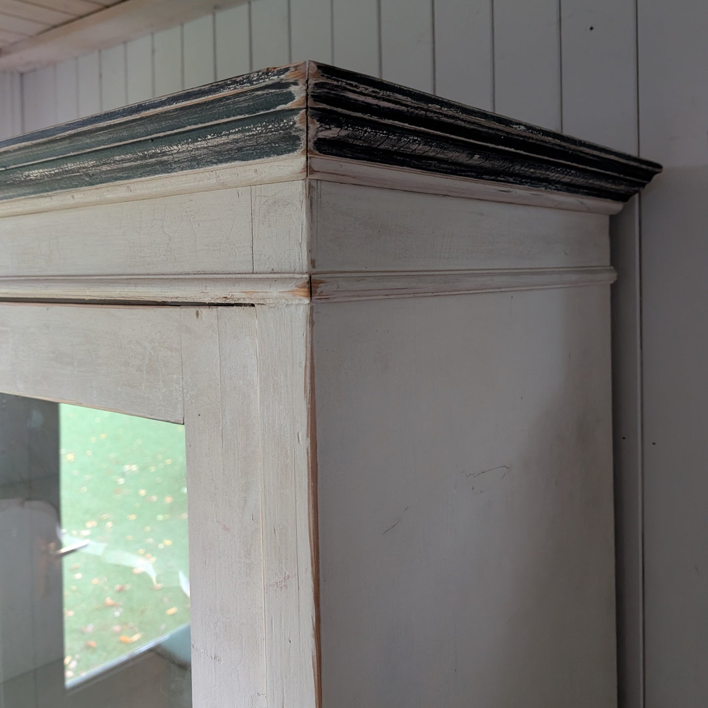 Large French Antique Glazed Cupboard