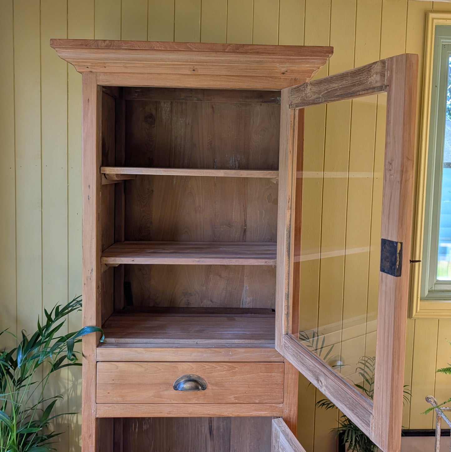 Reclaimed Teak Glazed Cabinet
