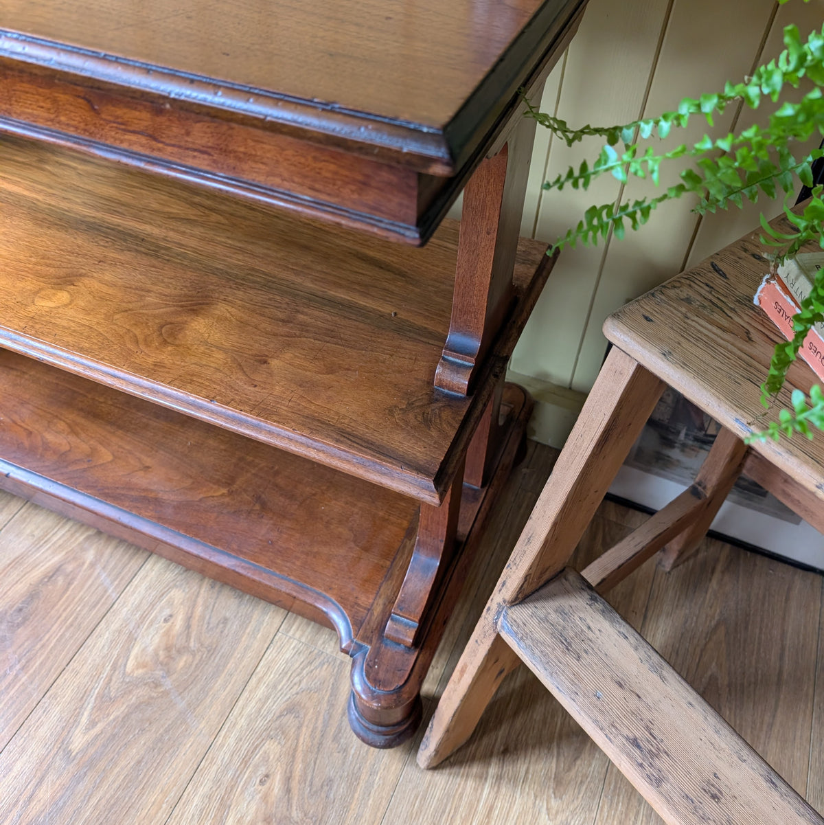 Antique Victorian Mahogany Three-Tier Buffet Server & Console Table
