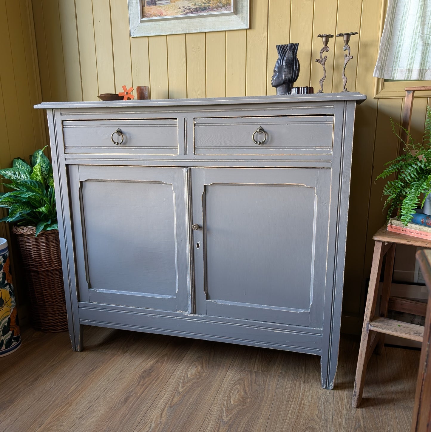 Rustic Painted French Cupboard