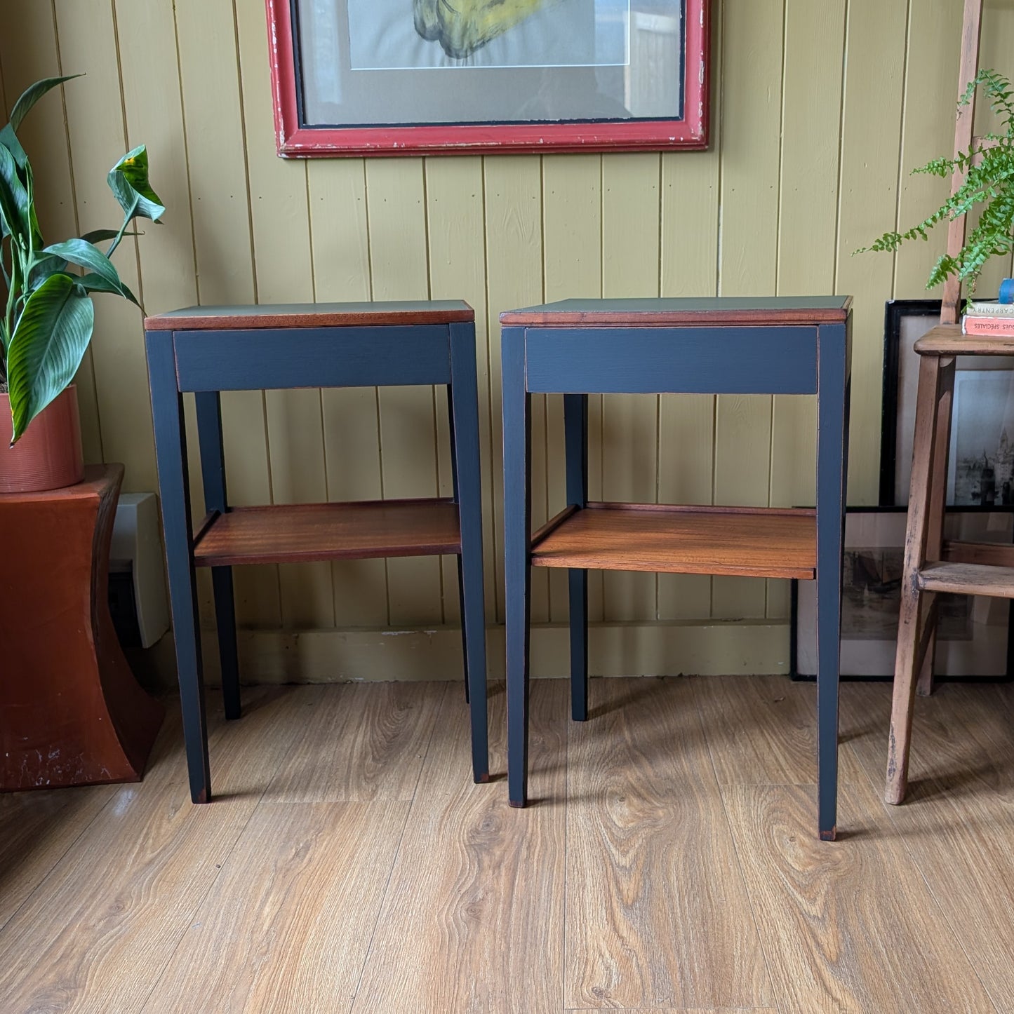 Painted Mid Century Bedside Tables