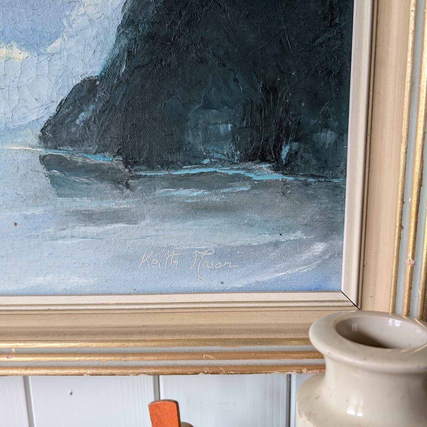 Vintage Oil Painting "Before The Sun Breaks"