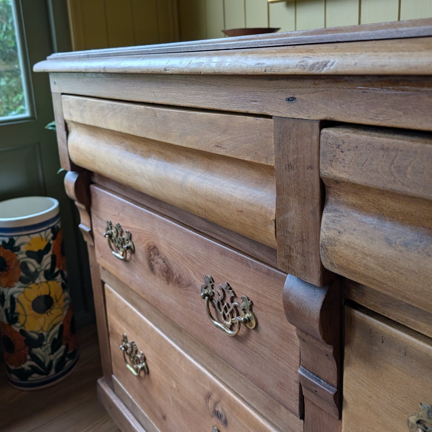 Rustic Antique Bank of Drawers