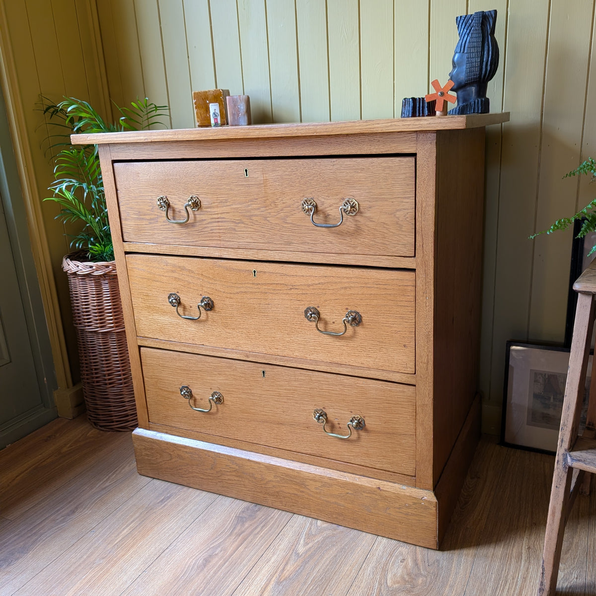 Small Antique Oak Chest of Drawers