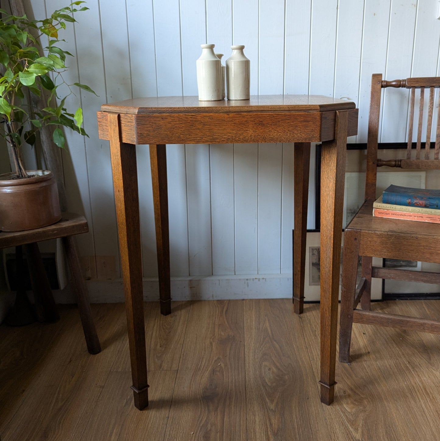 Art Deco Oak Side Table