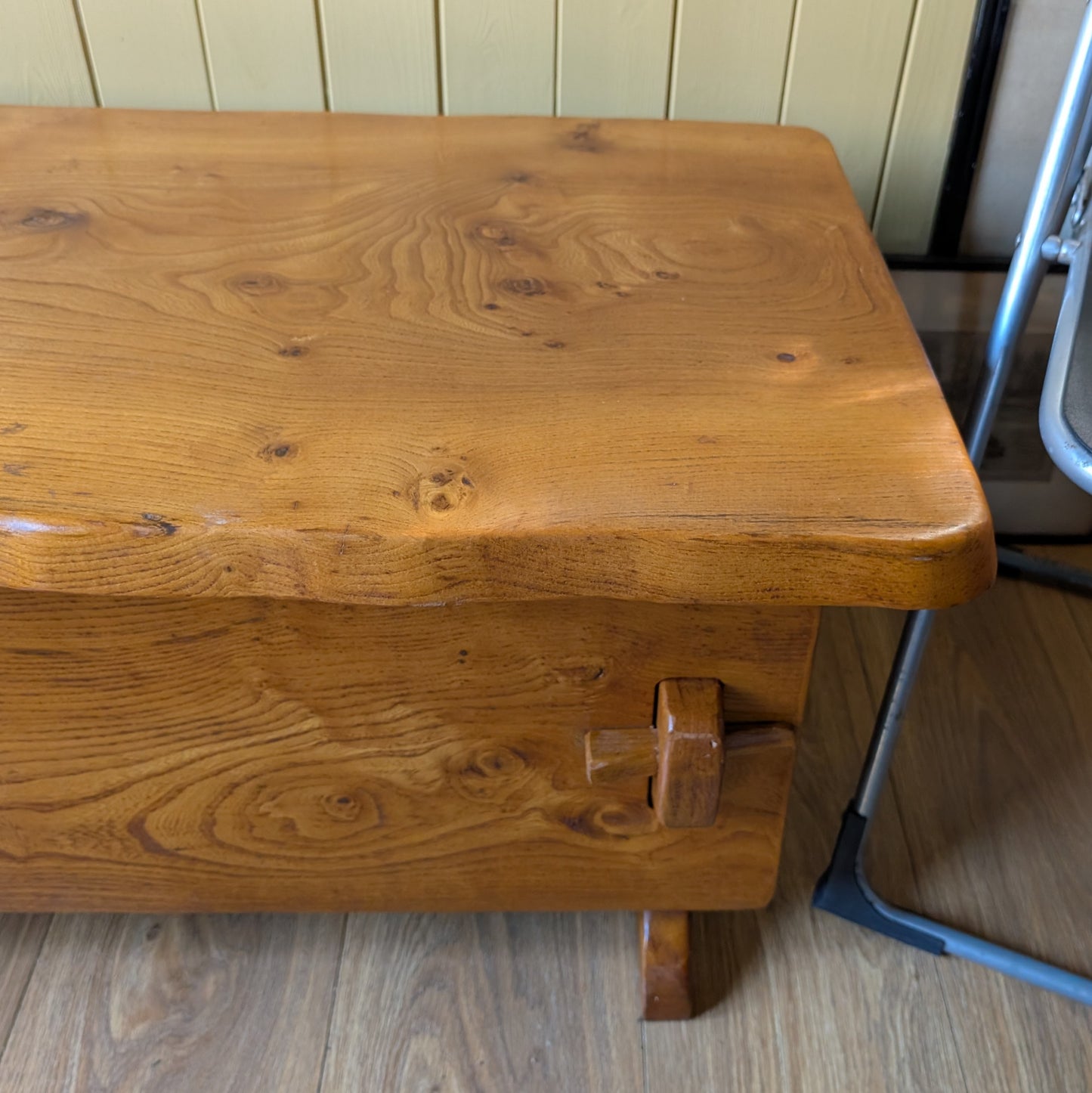 Mid Century Danish Brutalist Oak Chest