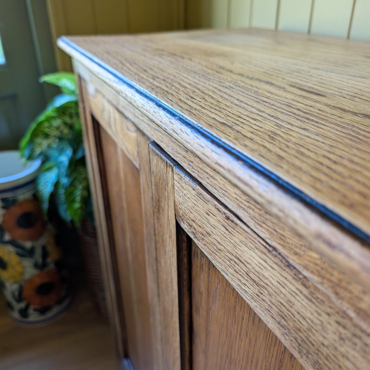 Antique Oak Shoe Cupboard