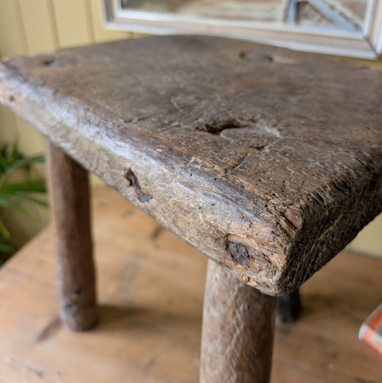 Rustic French Milking Stool