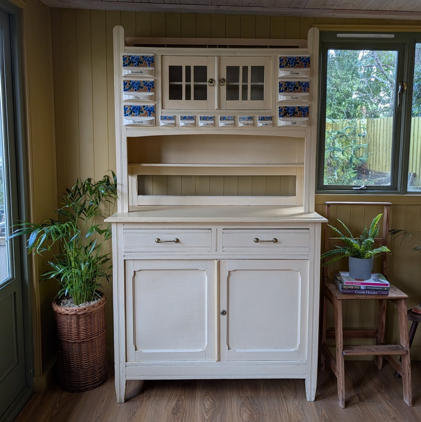 Rustic French Painted Kitchen Dresser