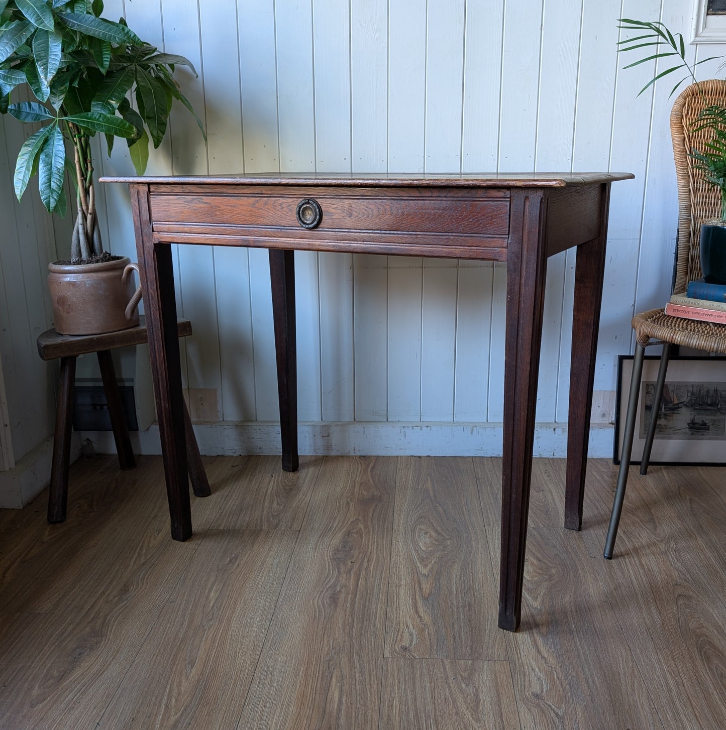 Small Antique Oak Writing Desk