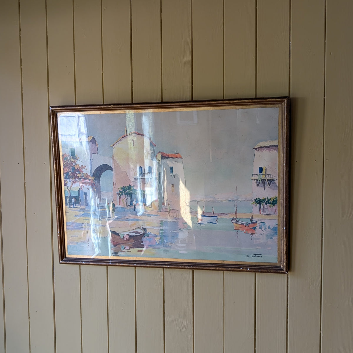 Mid Century Print "Santa Margarita" by C.R. Doyly-John