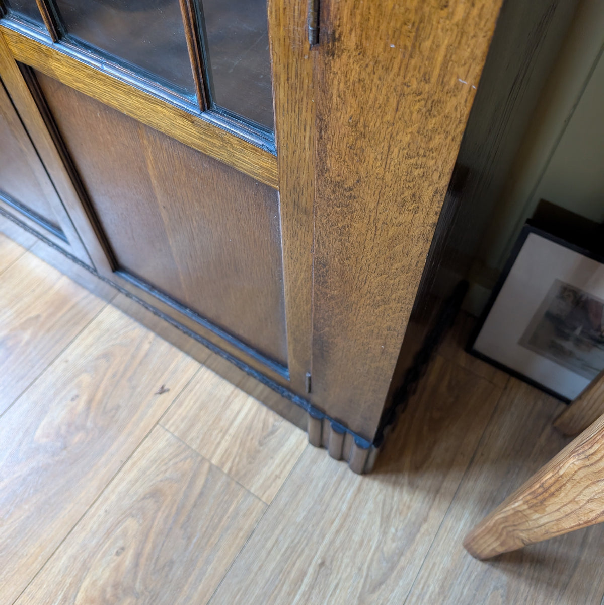 Glazed Art Deco Oak Bookcase
