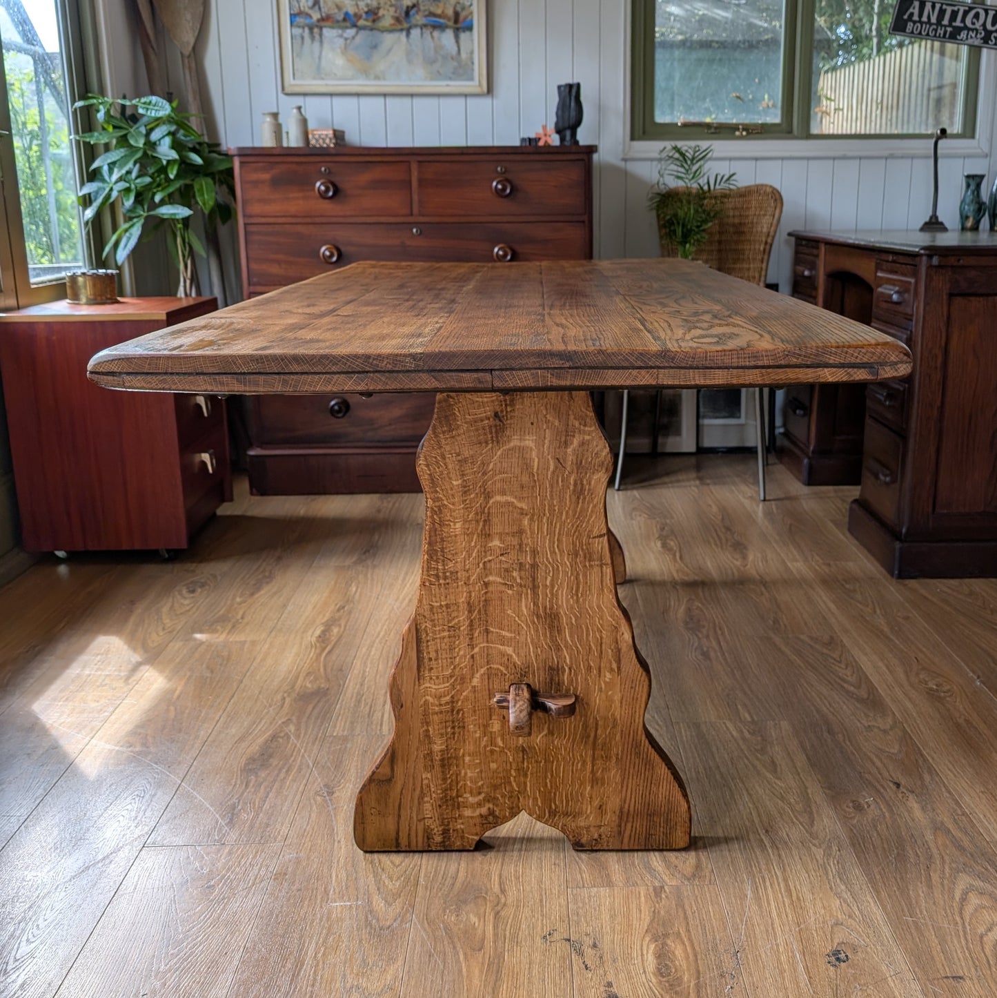 Rustic Oak Antique Dining Table