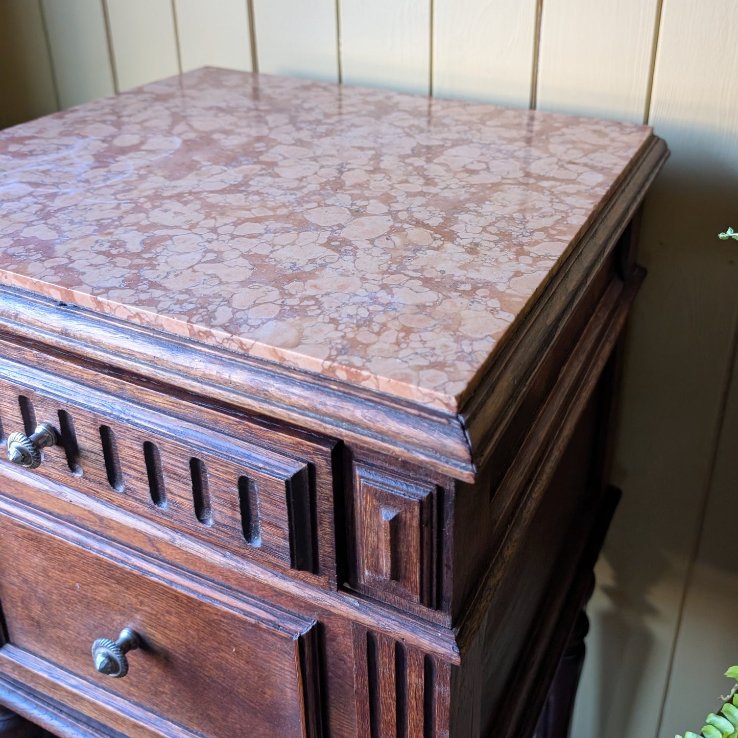 Antique French Marble Top Pot Cupboard