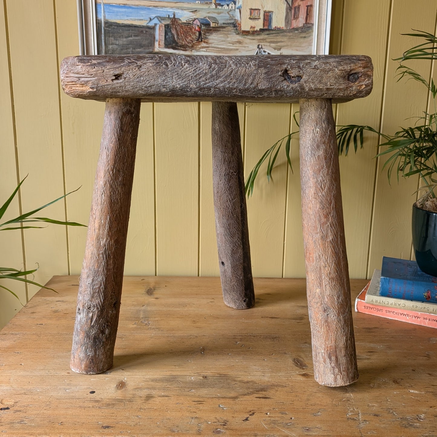 Rustic French Milking Stool