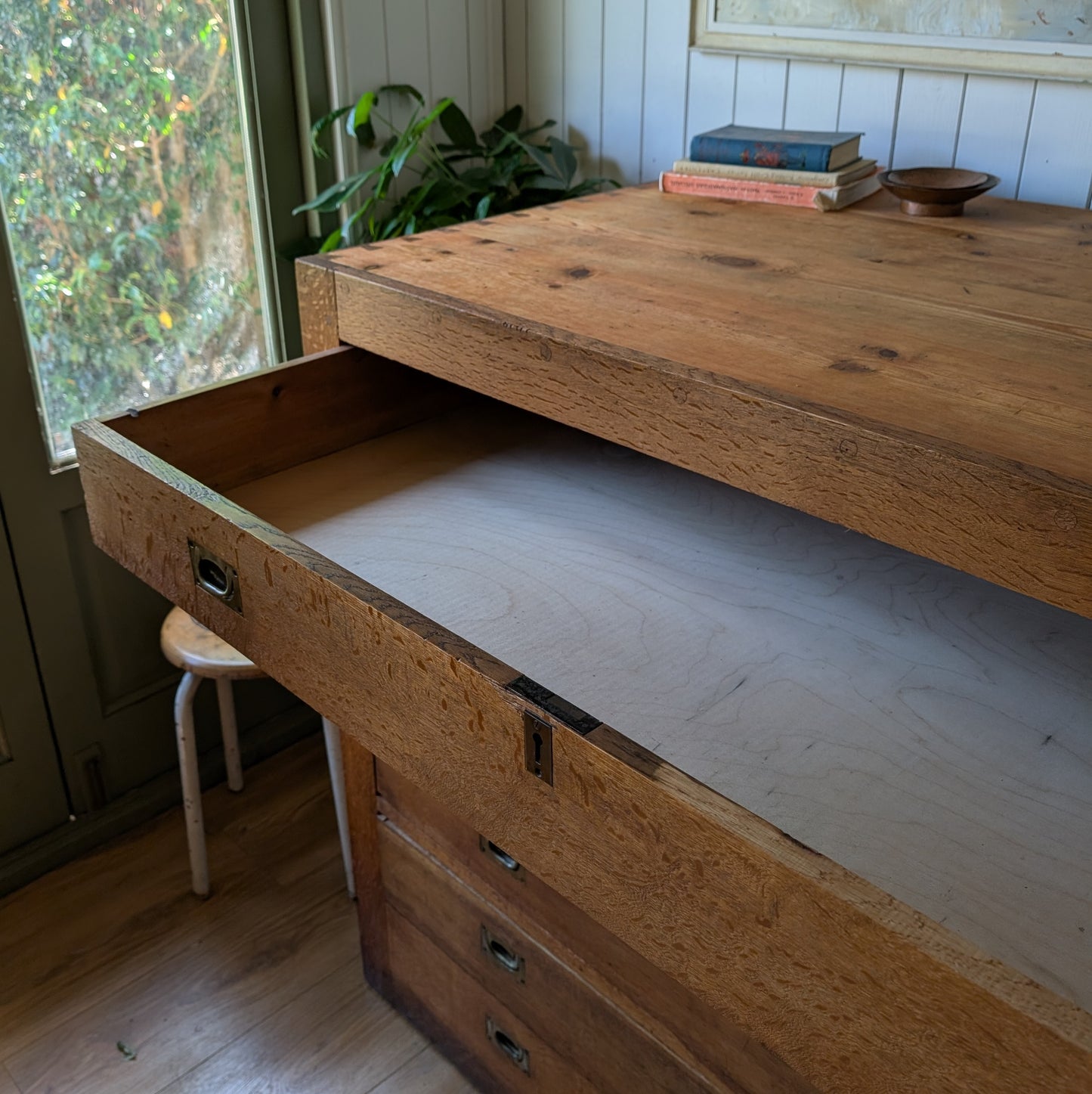 Antique Oak Bank of Drawers [ref:7380]