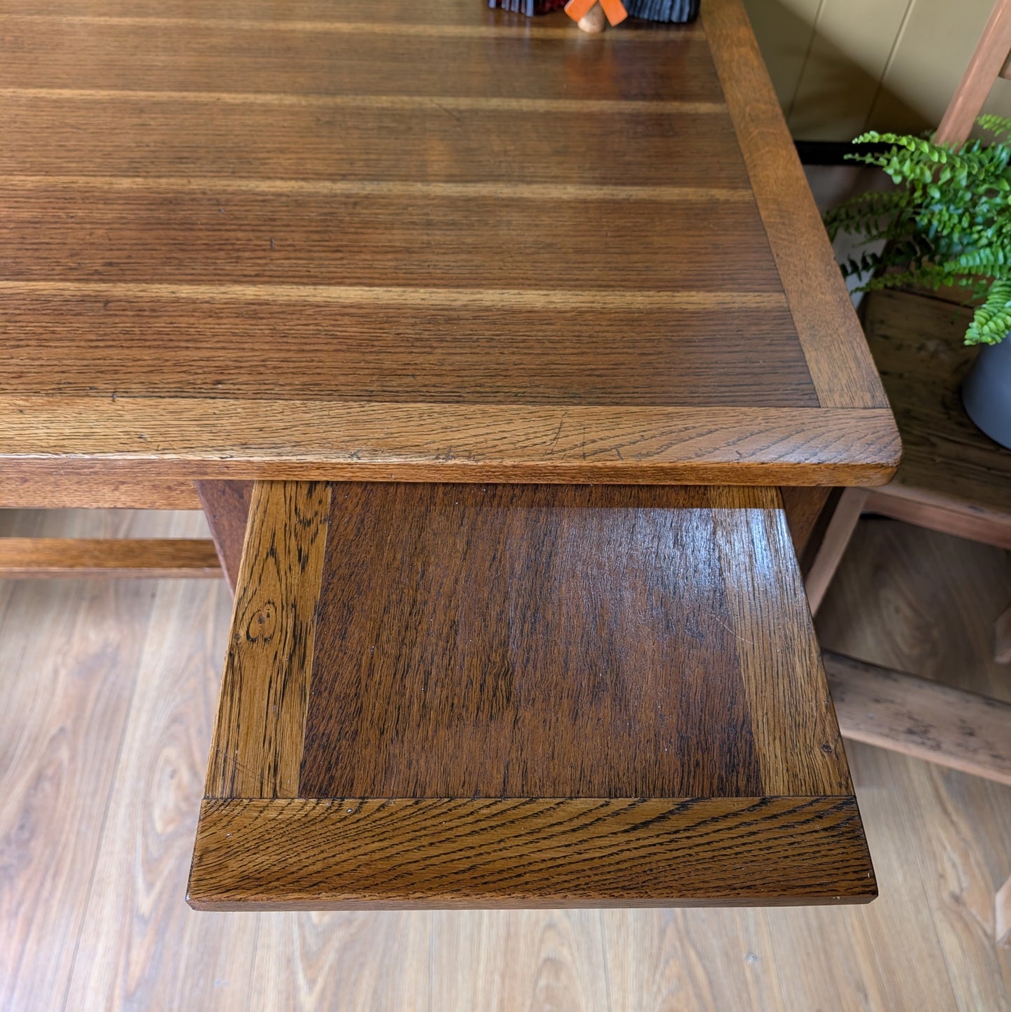 Vintage Oak Pedestal Desk
