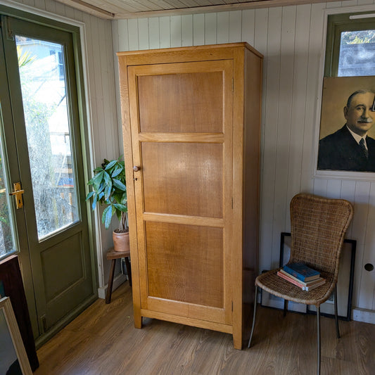 1960s Panalled Oak Wardrobe
