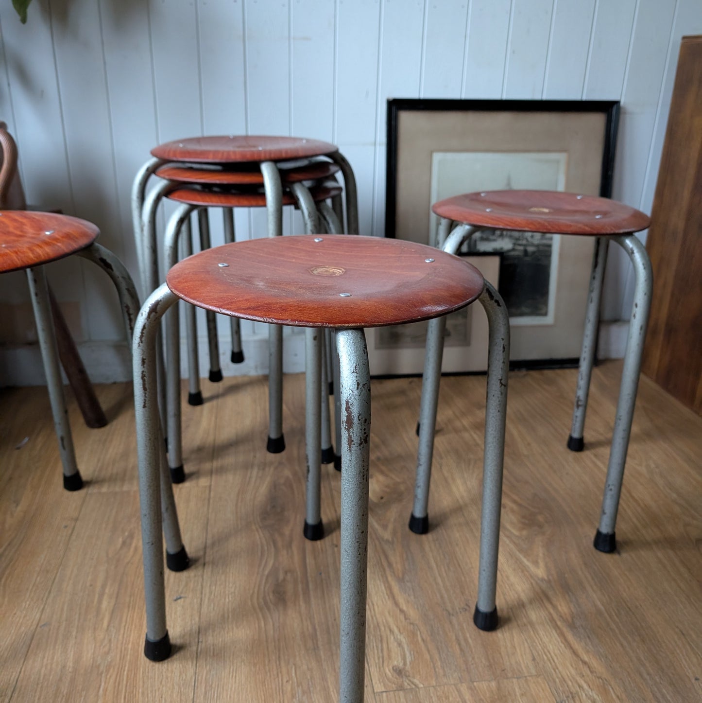 Vintage Danish Stacking Stool