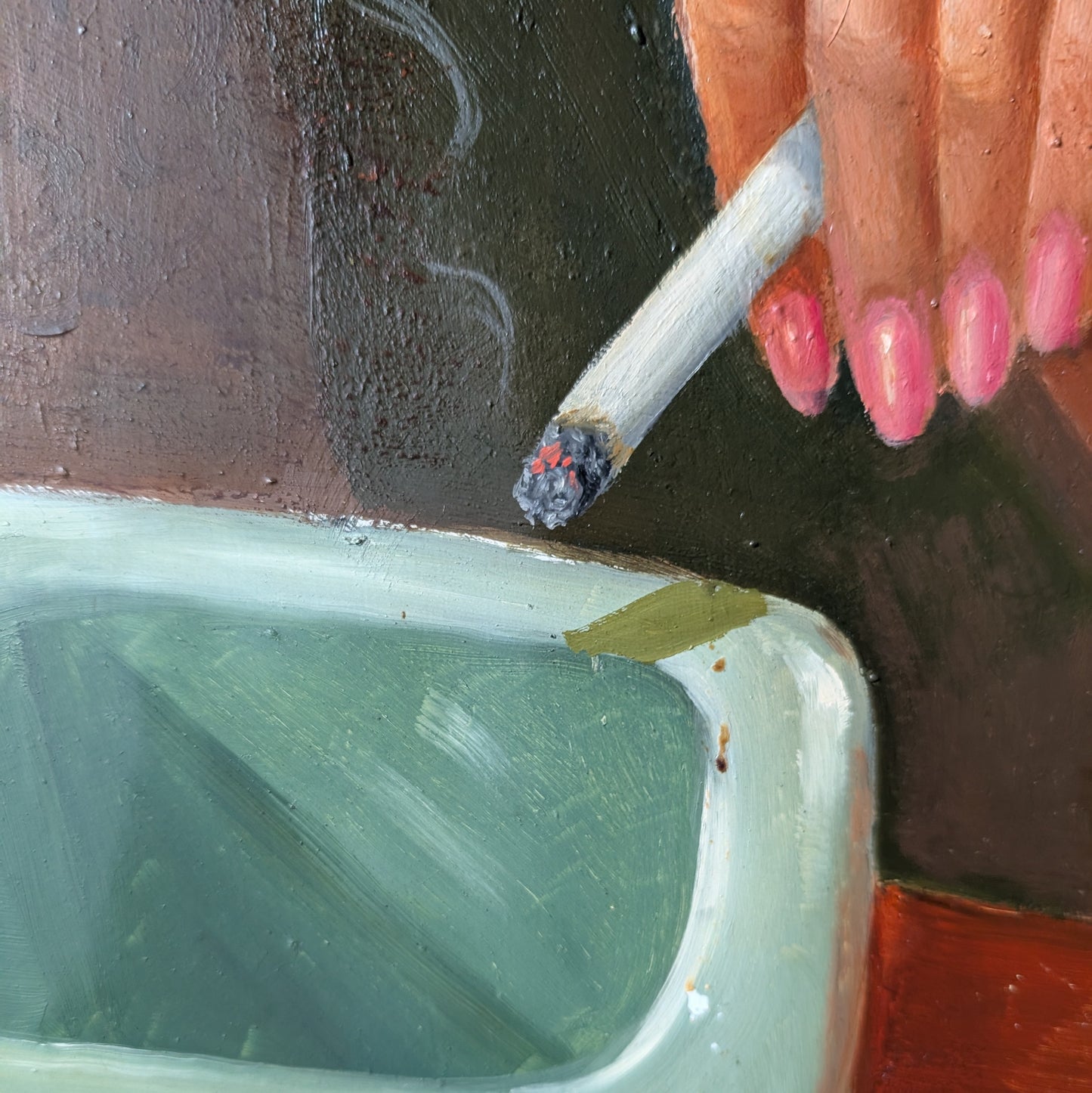 Large 1960s Oil Portrait "The Socialite"