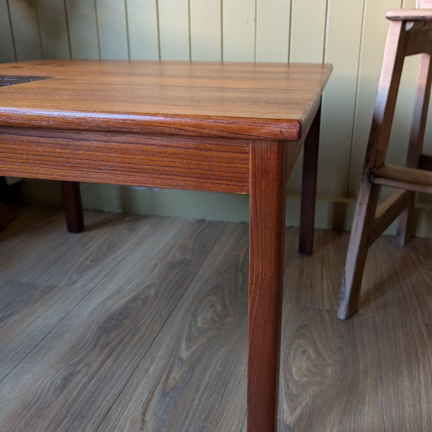 Mid Century Coffee Table with Tiled Insert