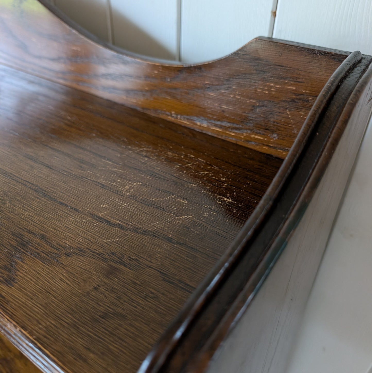 Tall Antique Oak Bookcase