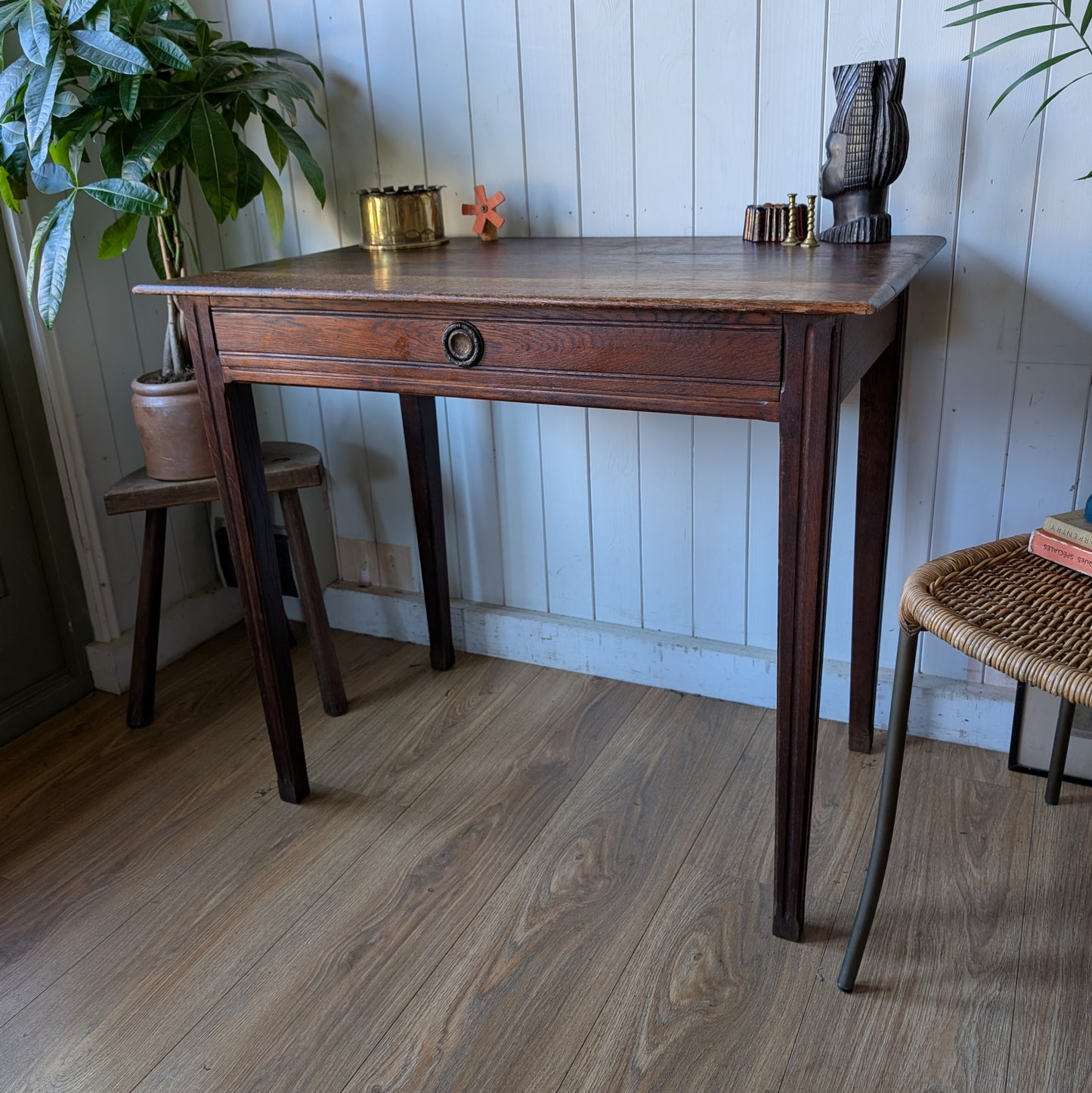 Small Antique Oak Writing Desk