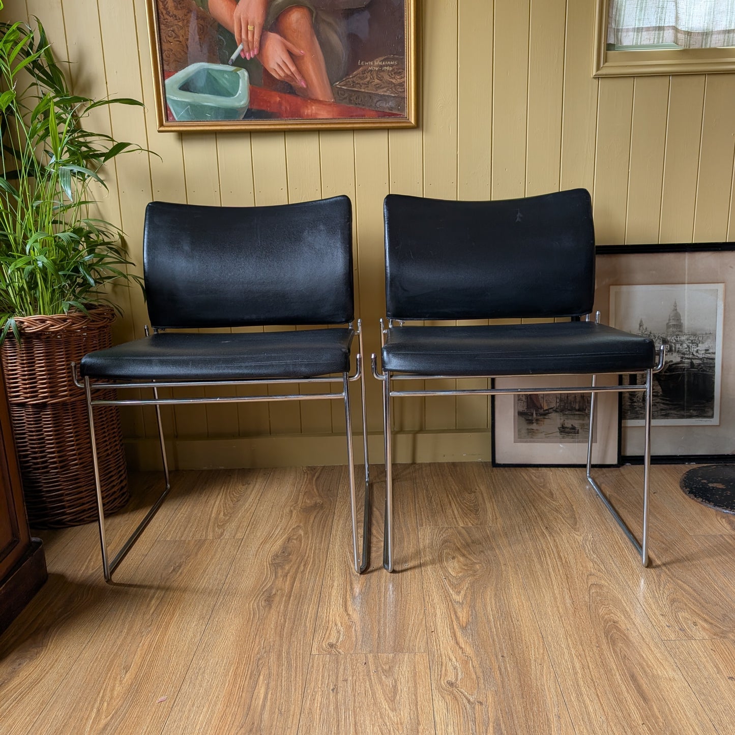 Pair of Mid Century "Jano" Chairs by Kazuhide Takahama