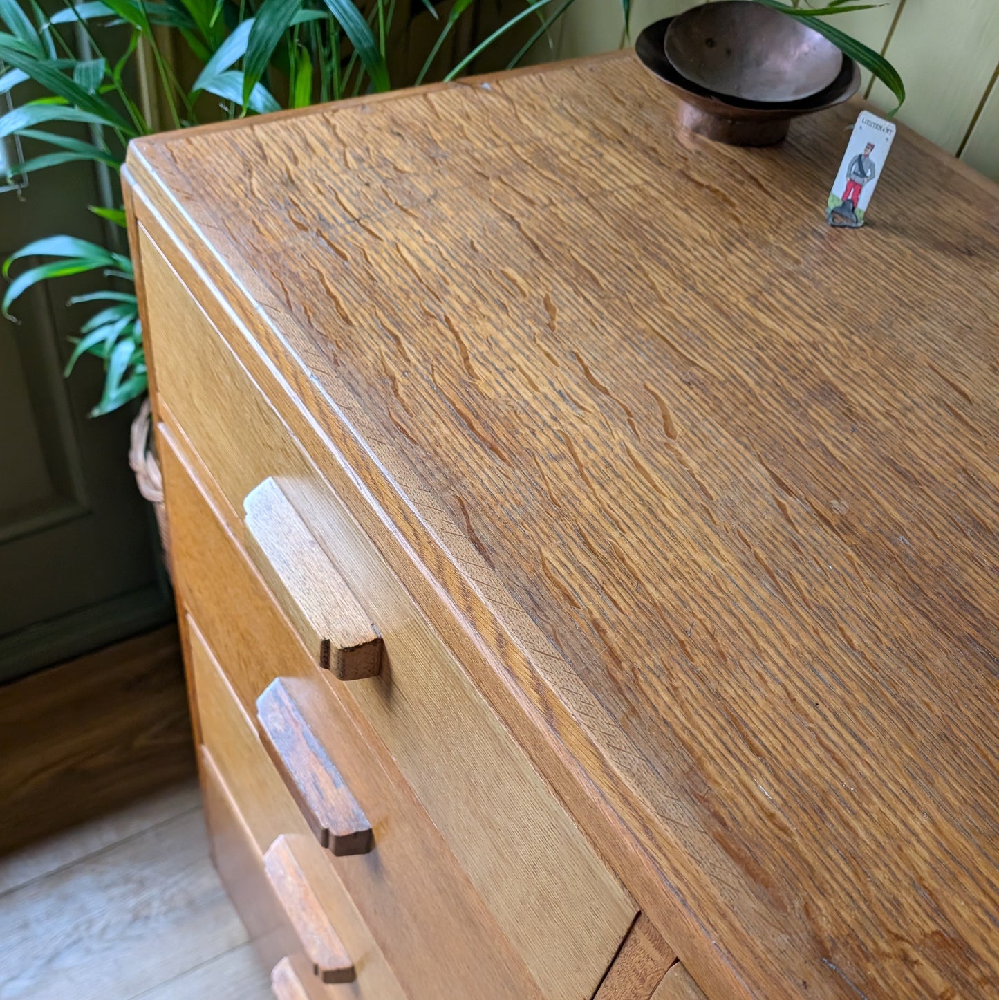 Pair of Vintage Oak Military Chest of Drawers