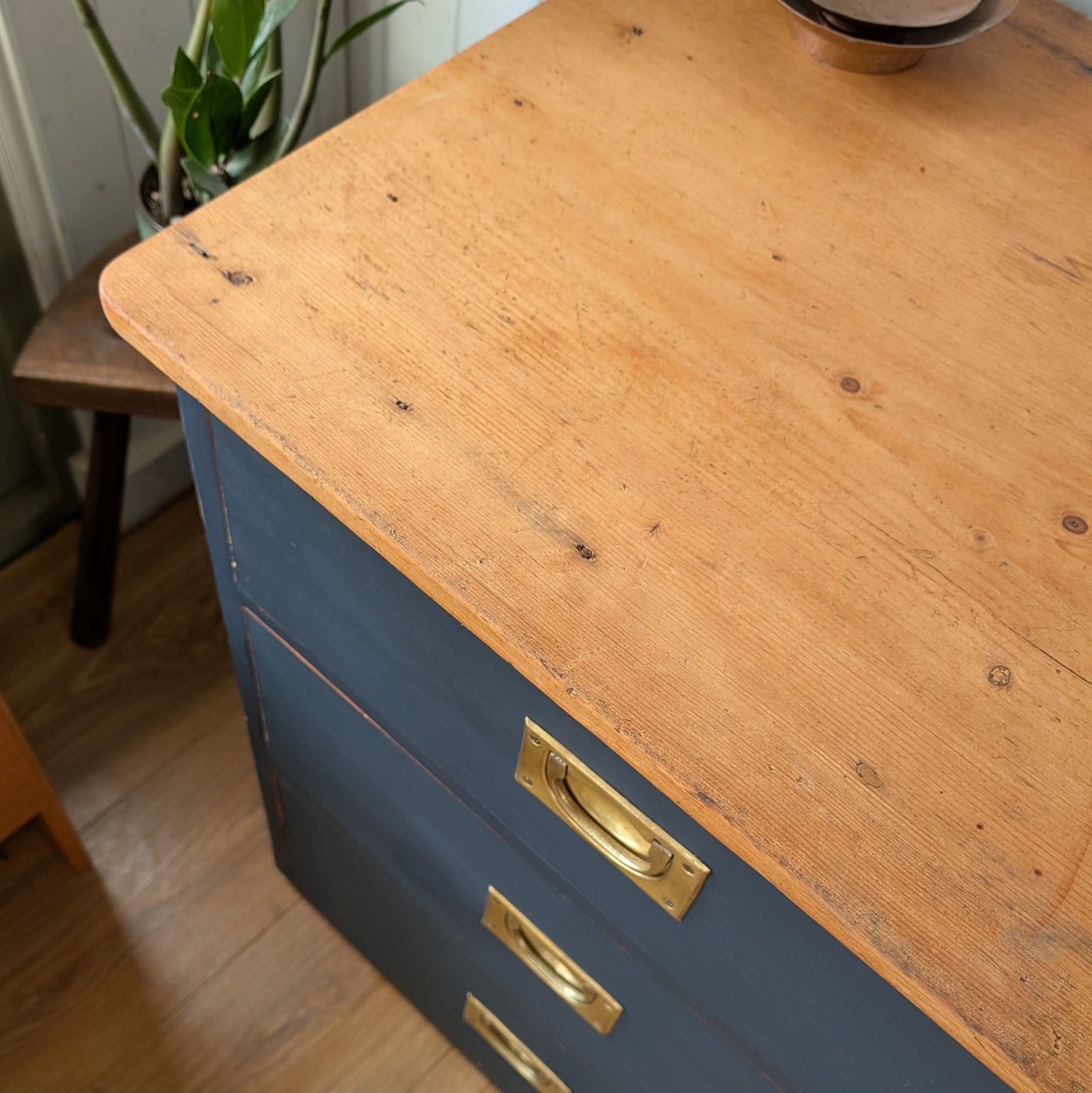 Small Antique Campaign Chest