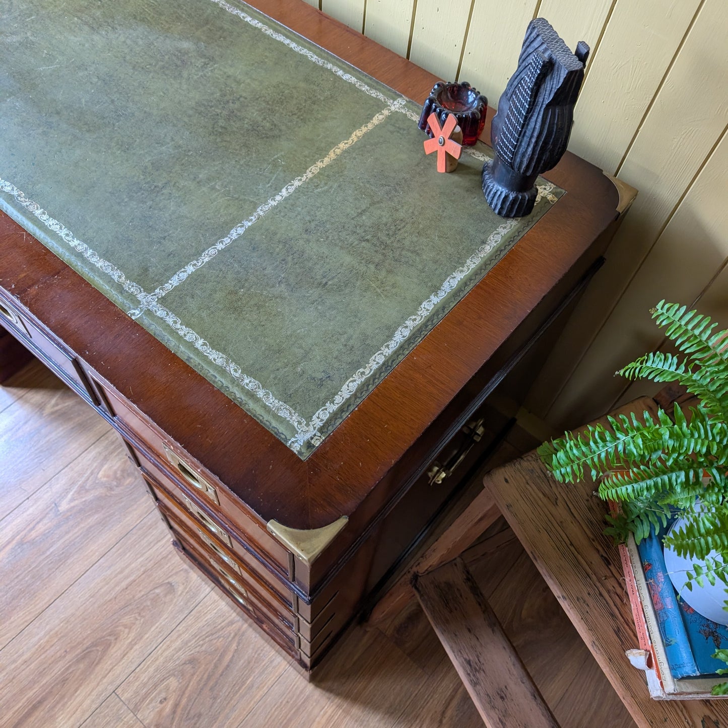 Vintage Campaign Style Desk