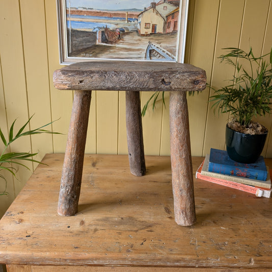 Rustic French Milking Stool